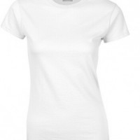 SKT047 white 030 short sleeved women' s round neck collar t-shirt 76000L quick personal printed women' s tee breathable tshirts supplier price front view